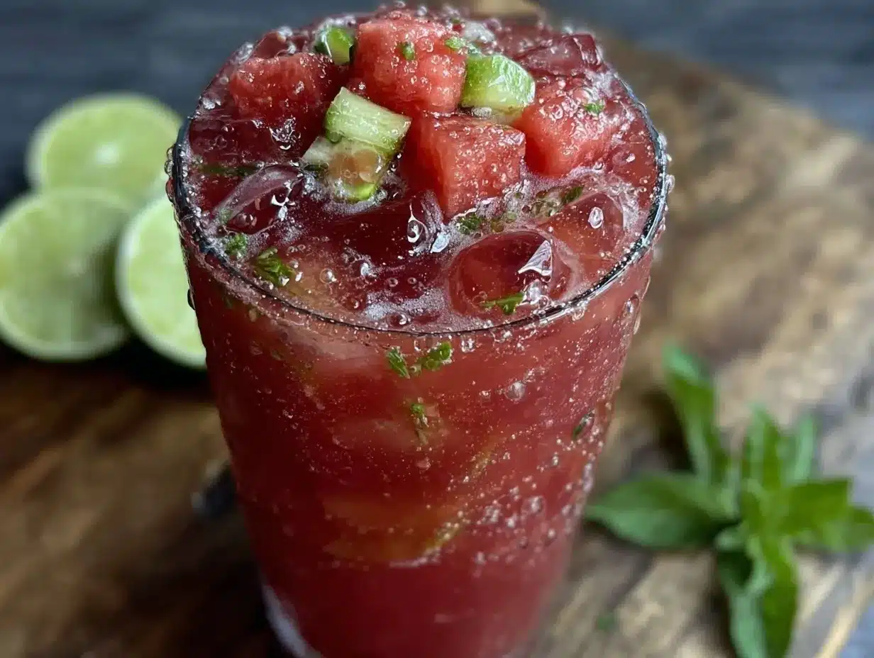 fresh watermelon agua fresca preparation steps