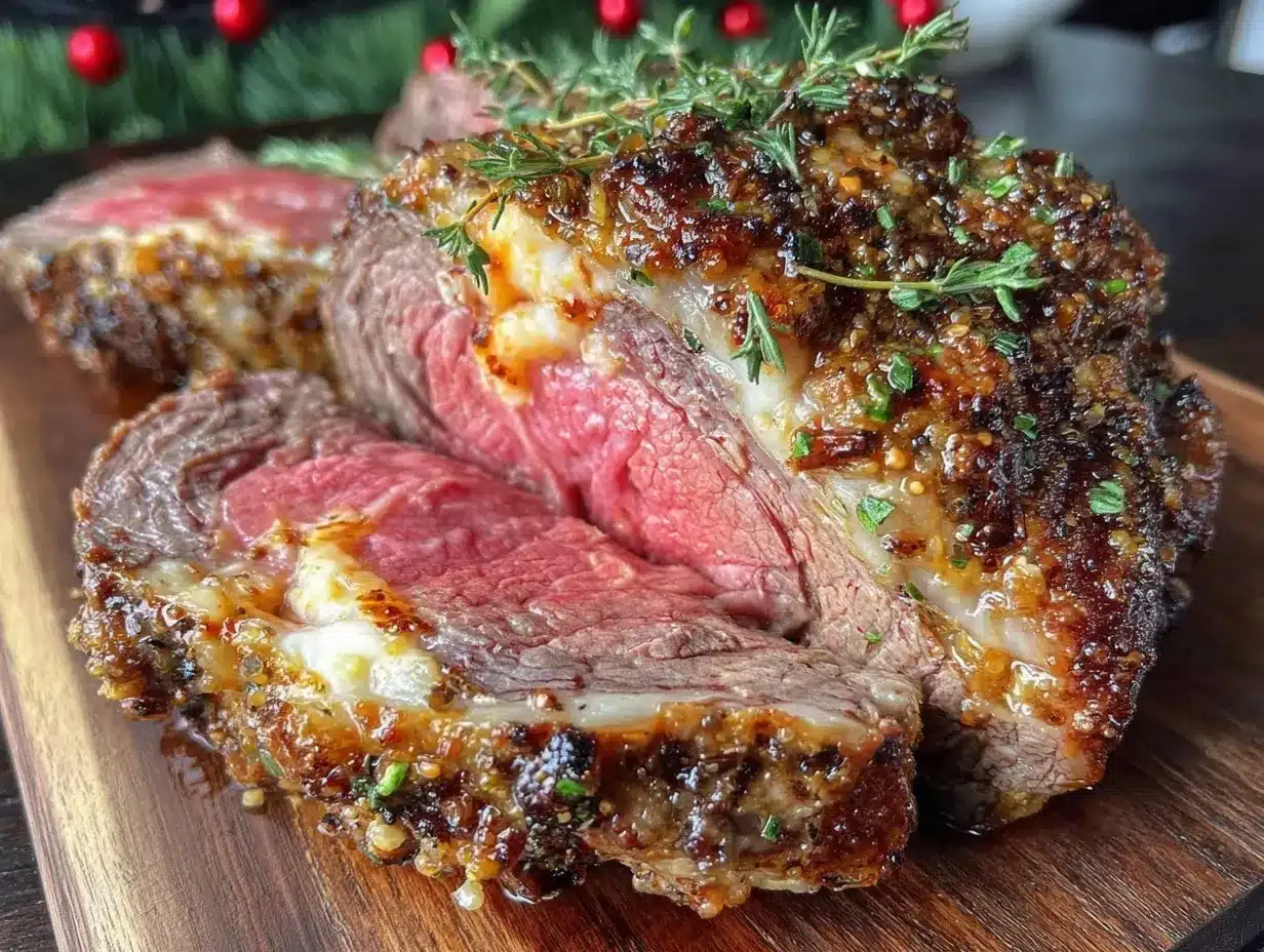 garlic herb prime rib preparation steps