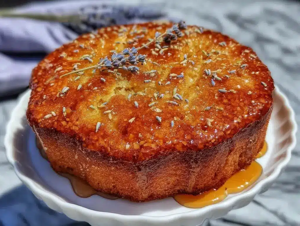 lavender honey cake - featured image