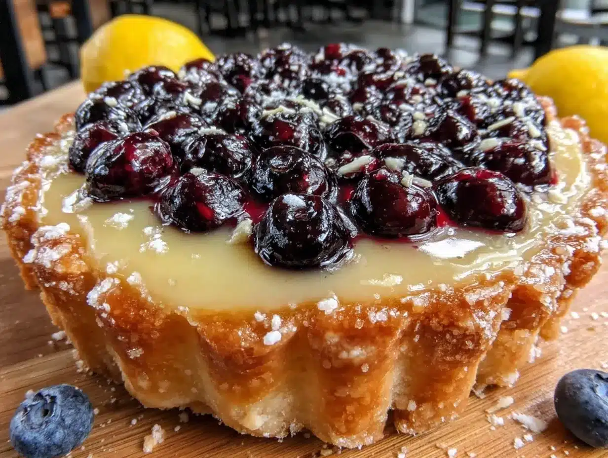 lemon blueberry tart preparation steps