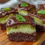 mint brownie cheesecake bars - featured image