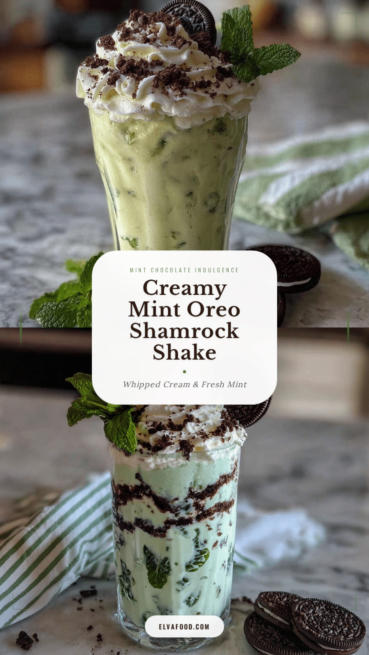 Mint Oreo Shamrock Shake recipe