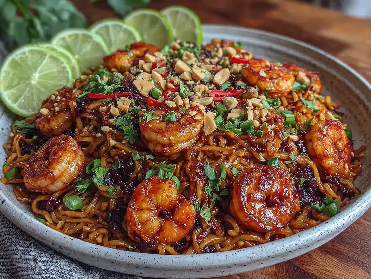 Pad Thai with Shrimp preparation steps