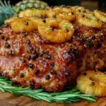 pineapple baked ham with cloves - featured image