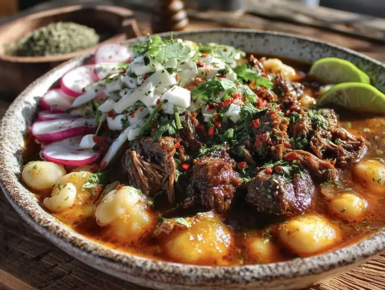 Pozole Rojo preparation steps