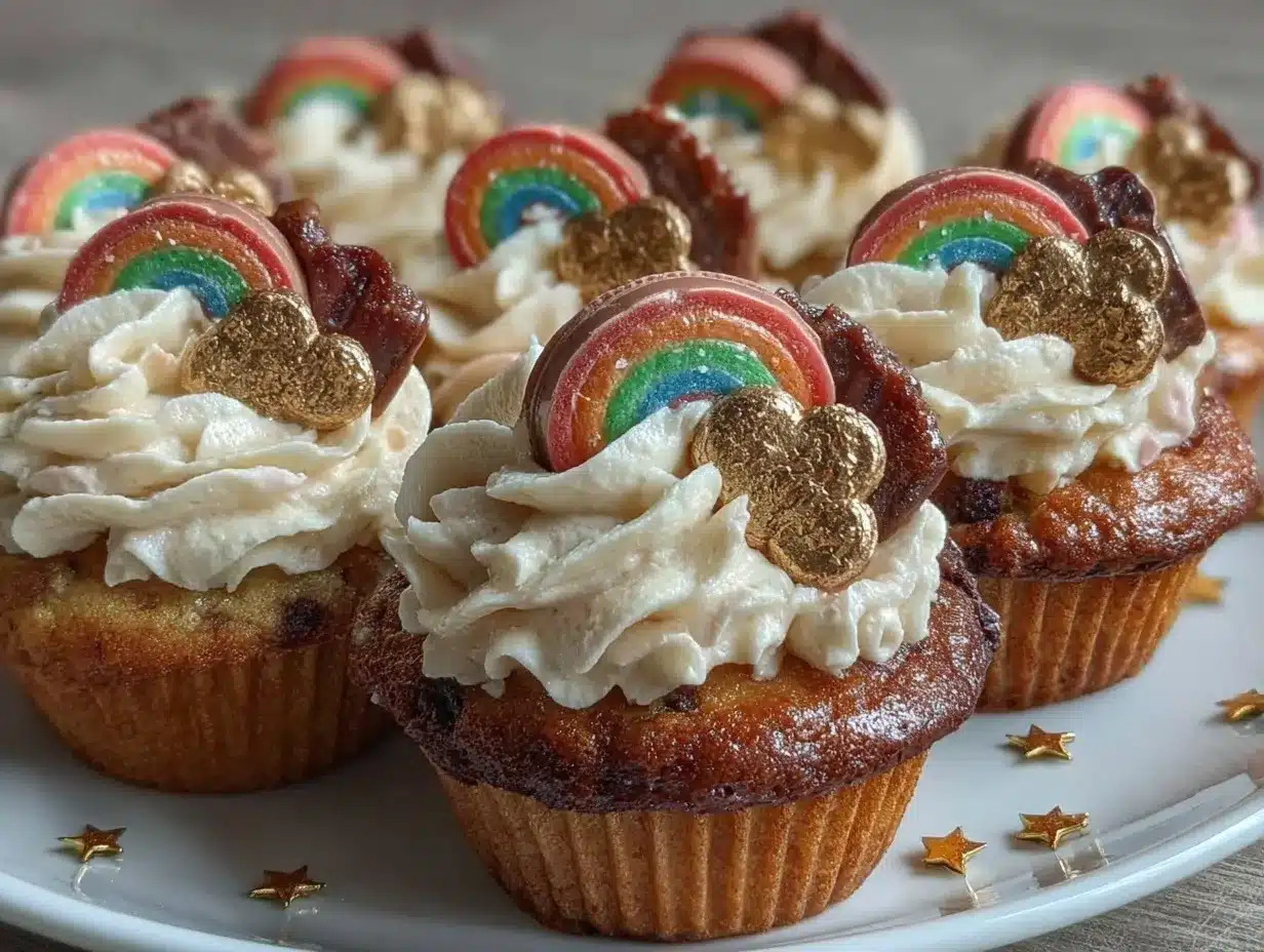Rainbow Pot of Gold Cupcakes preparation steps