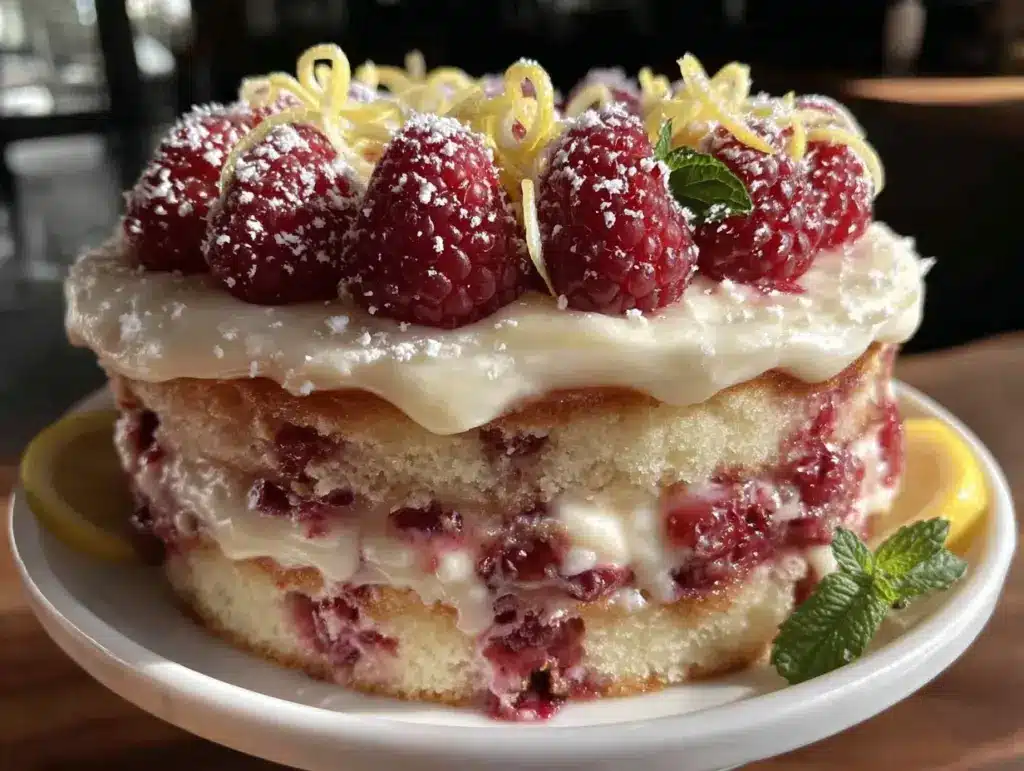 Raspberry Lemonade Cake - featured image