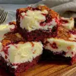 red velvet cheesecake swirl brownies - featured image