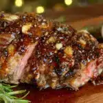 rosemary garlic lamb leg roast - featured image
