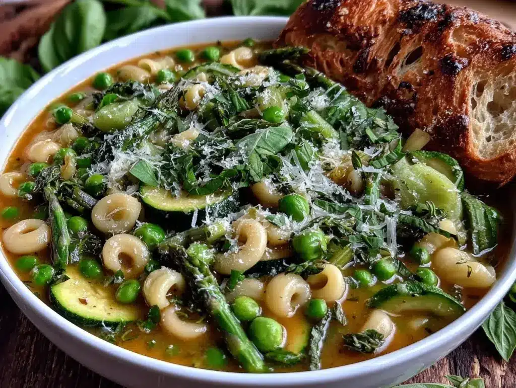 Spring Green Minestrone Soup - featured image