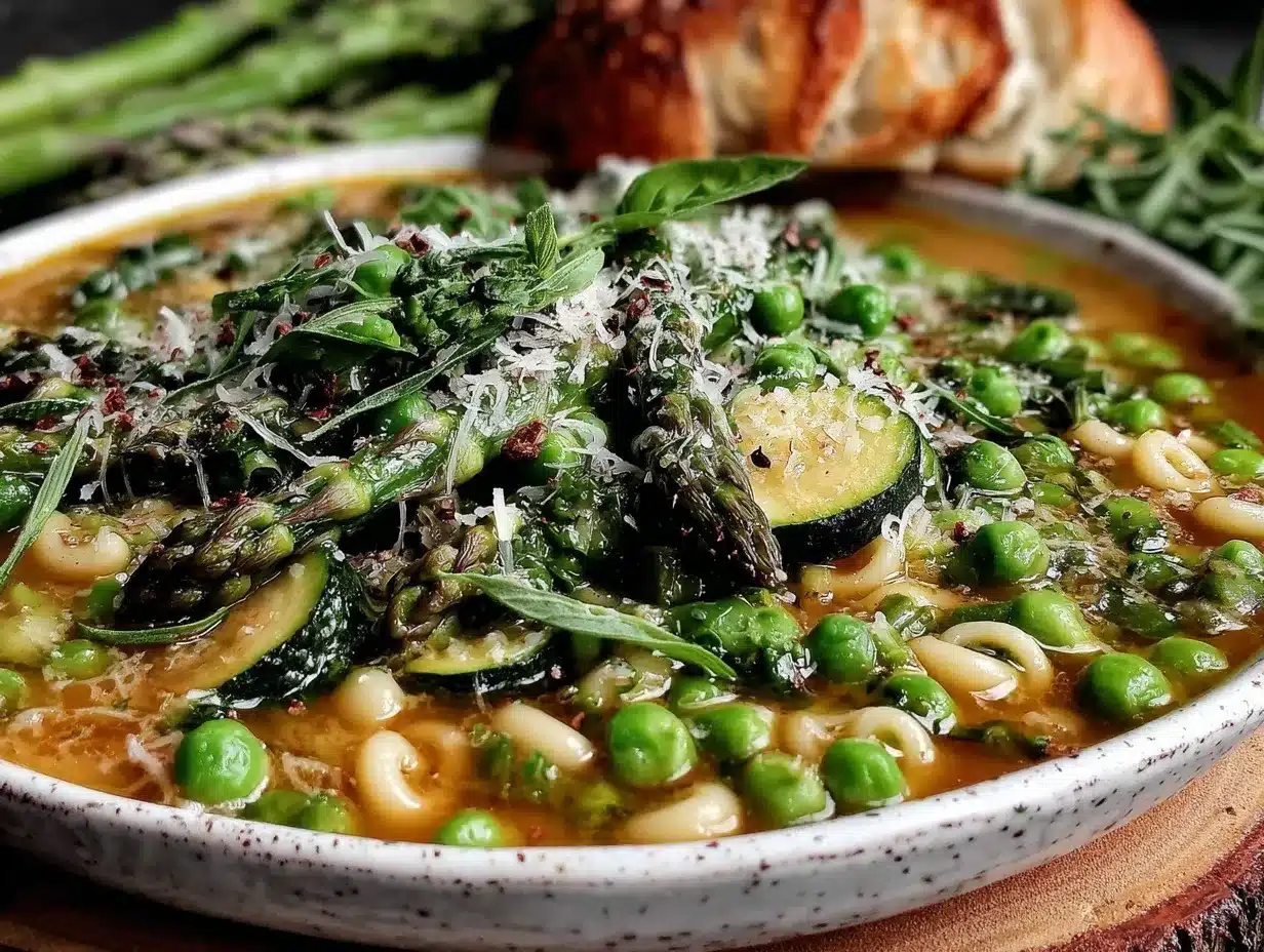 Spring Green Minestrone Soup preparation steps