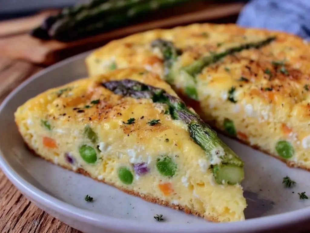 spring vegetable frittata - featured image
