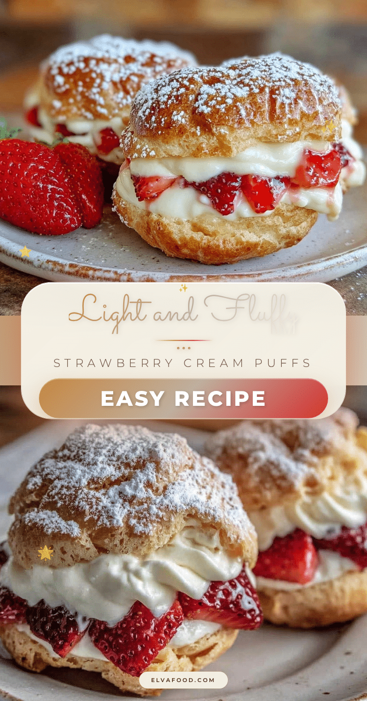 strawberry cream puffs recipe