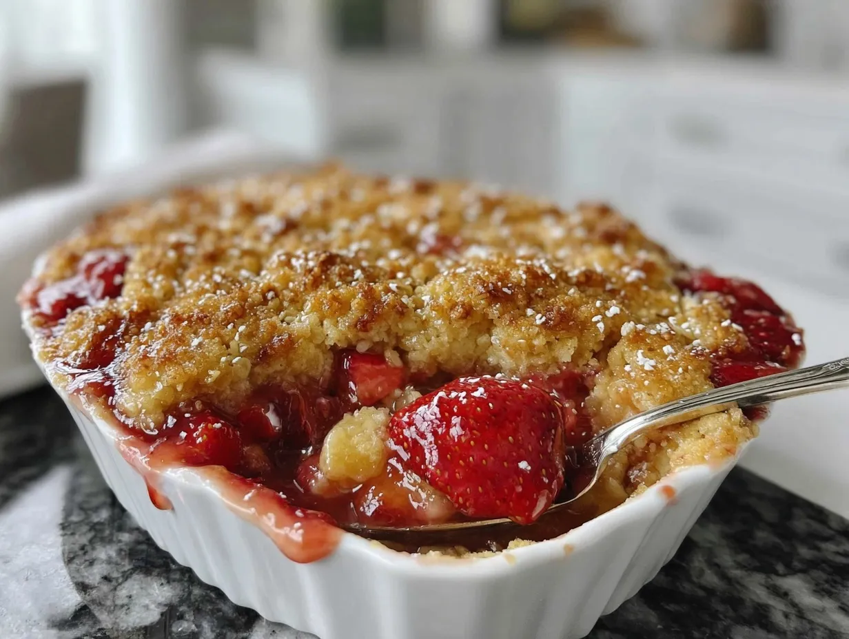 strawberry rhubarb crisp preparation steps