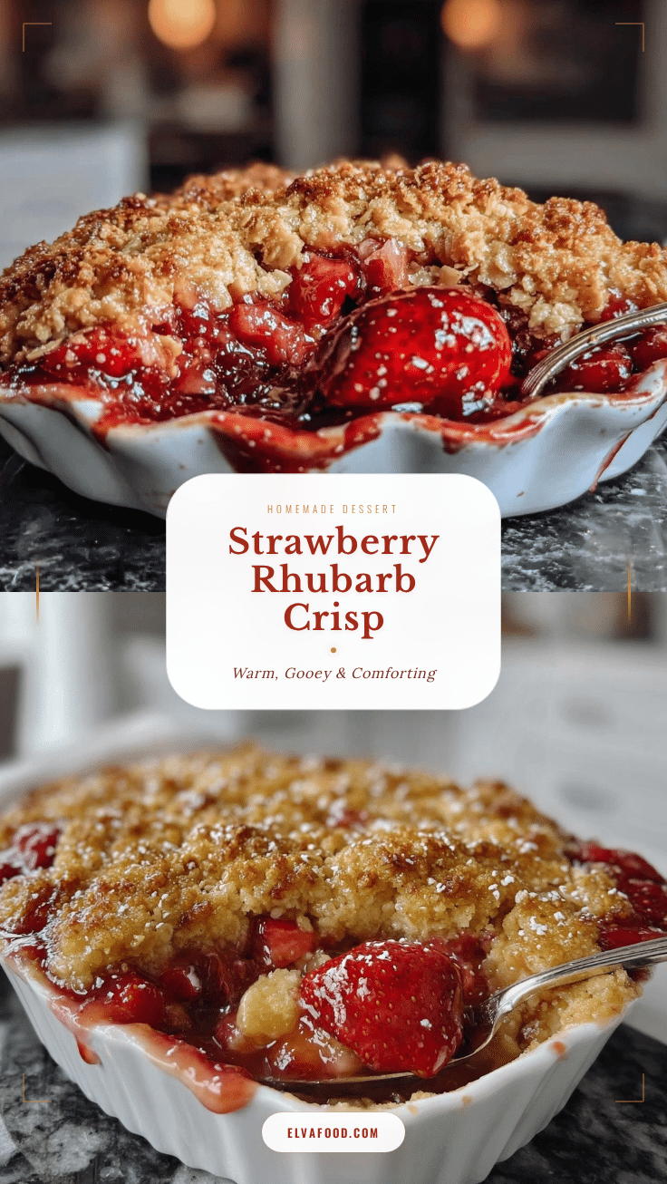 strawberry rhubarb crisp recipe