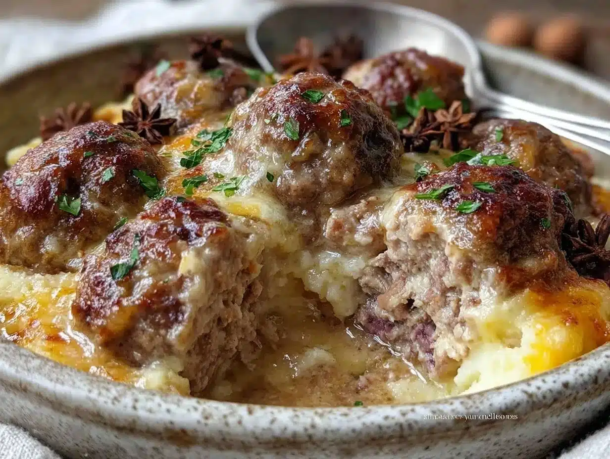Swedish meatball casserole preparation steps
