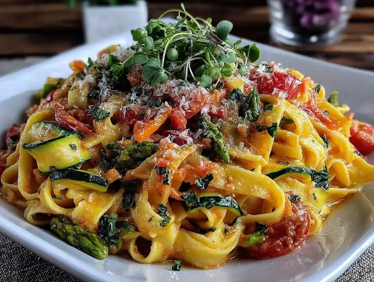 Vegetable Primavera Pasta preparation steps