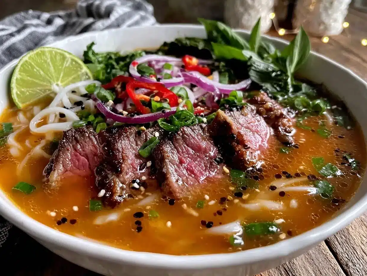 Vietnamese pho soup preparation steps