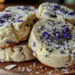 violet shortbread cookies - featured image