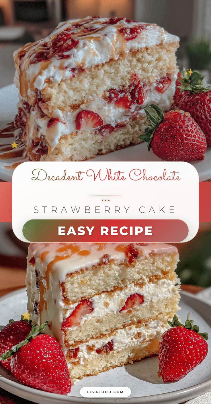 white chocolate covered strawberry cake recipe