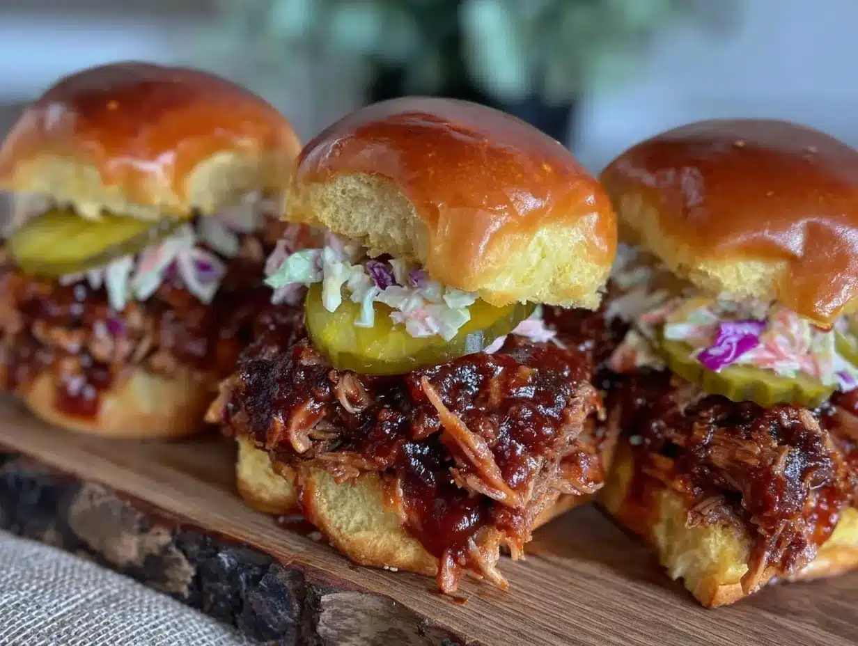 BBQ pulled pork sliders preparation steps