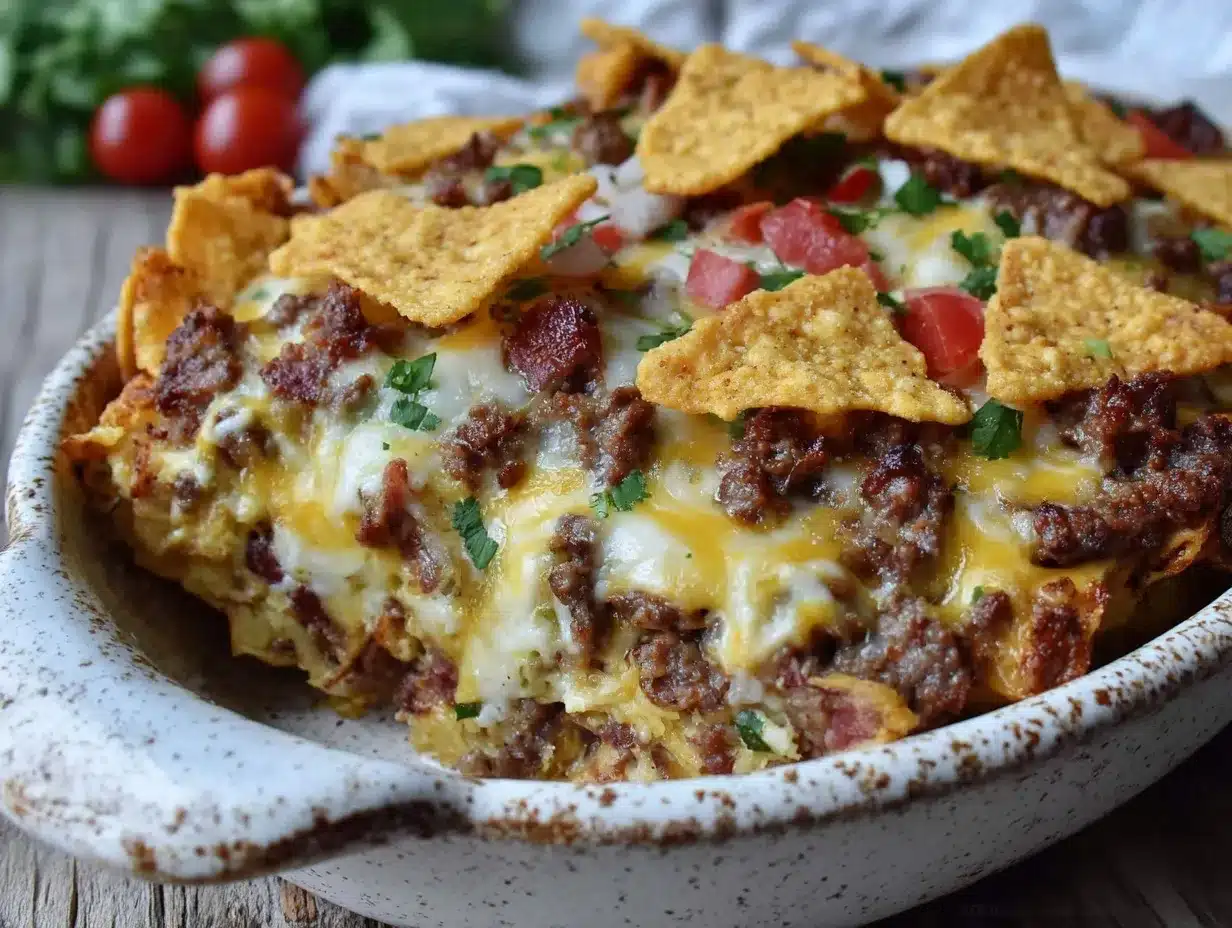 beef taco casserole preparation steps