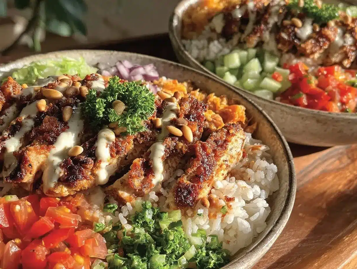chicken shawarma bowls preparation steps