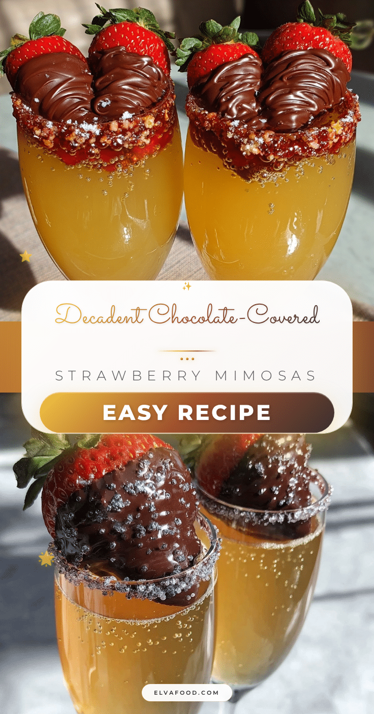chocolate-covered strawberry mimosas recipe