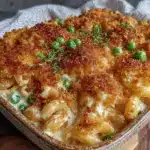 cozy tuna casserole with peas - featured image