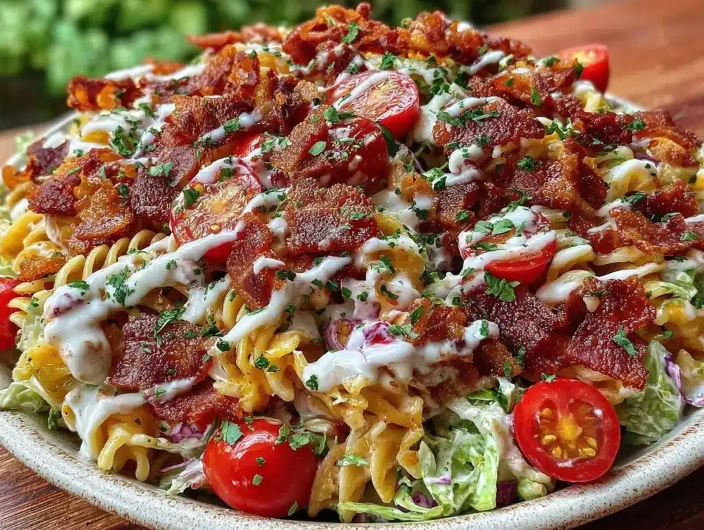 creamy BLT pasta salad - featured image