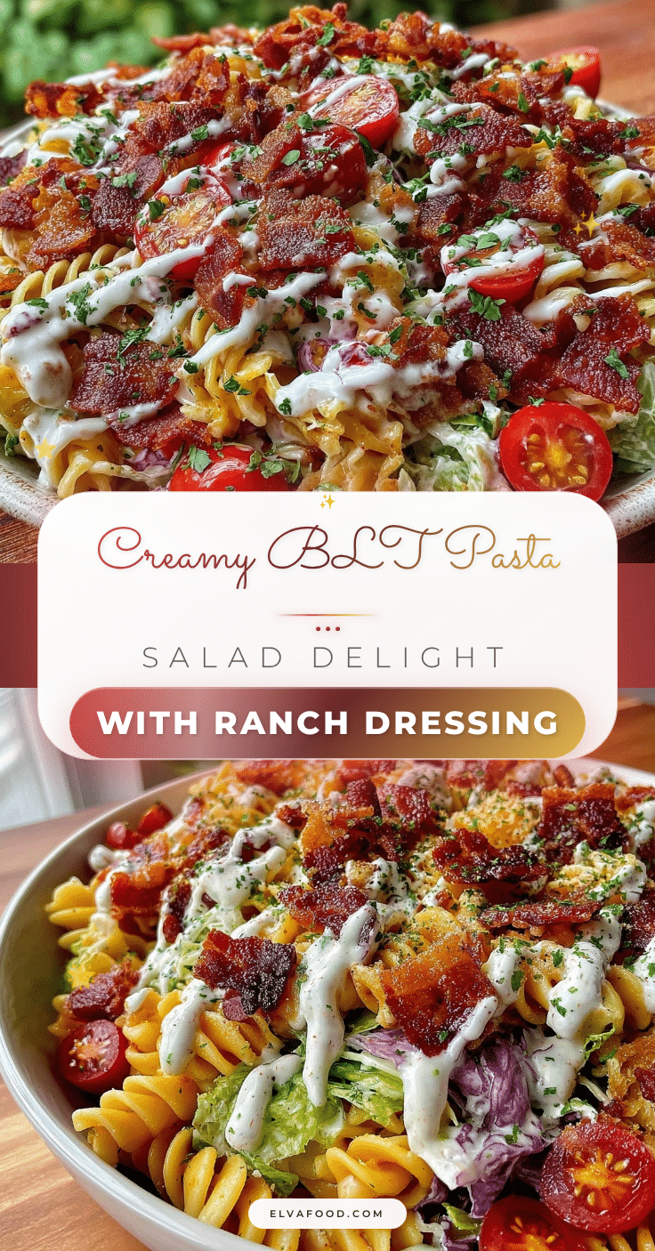 creamy BLT pasta salad recipe