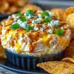 creamy buffalo chicken dip - featured image