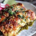 creamy chicken enchiladas with green sauce - featured image
