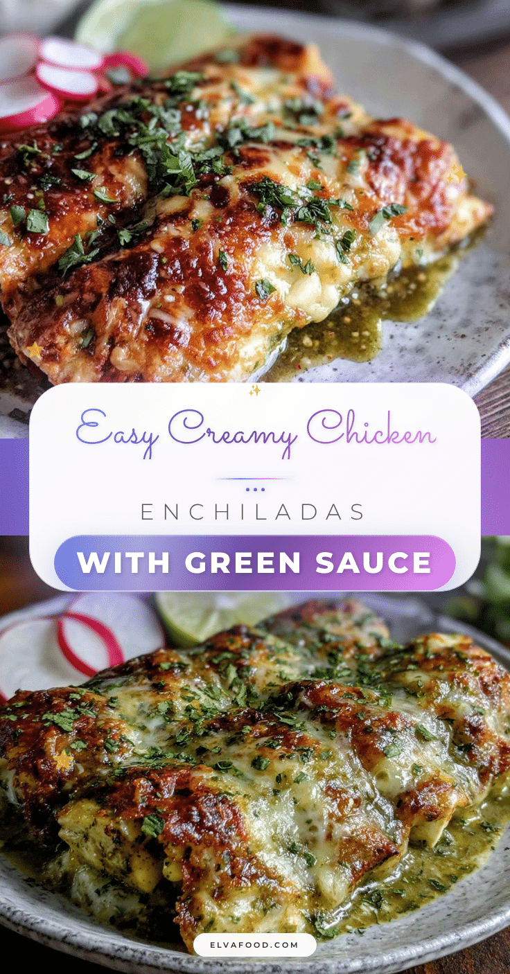 creamy chicken enchiladas with green sauce recipe