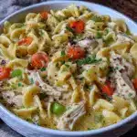creamy chicken noodle soup - featured image
