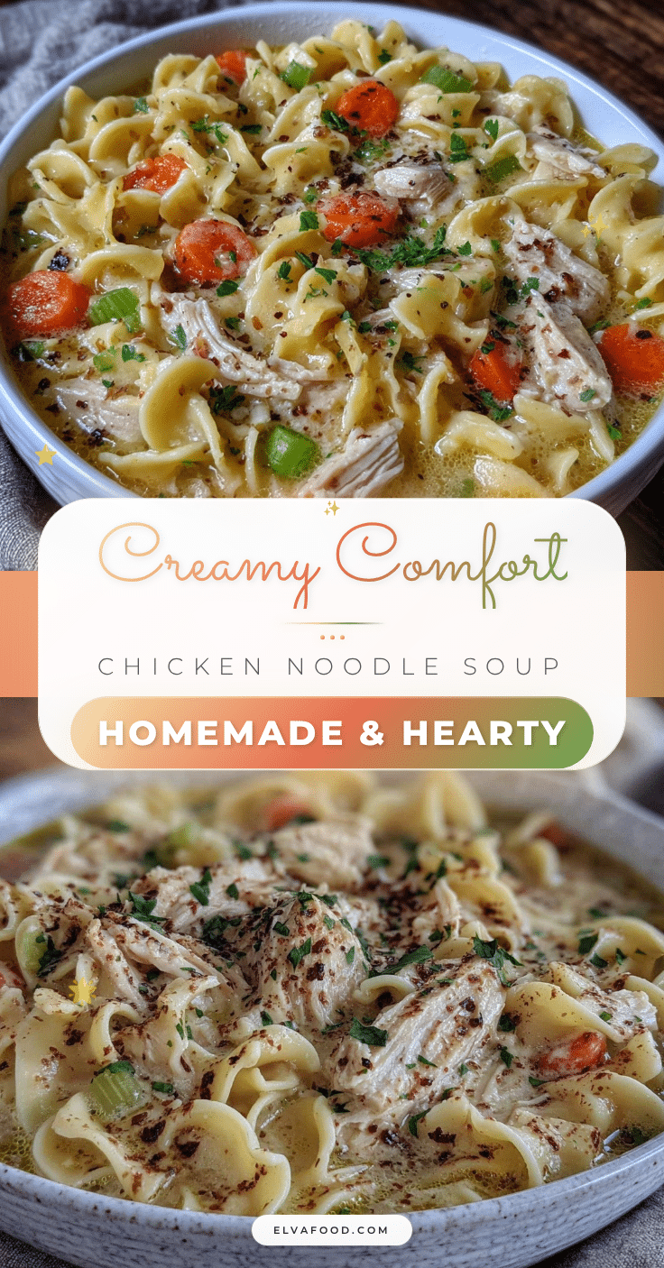 creamy chicken noodle soup recipe