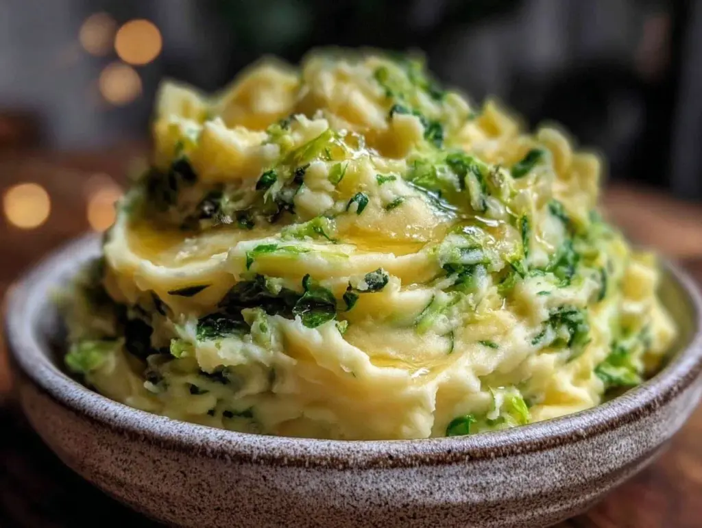 creamy colcannon Irish mashed potatoes - featured image