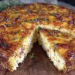 creamy crustless quiche lorraine - featured image