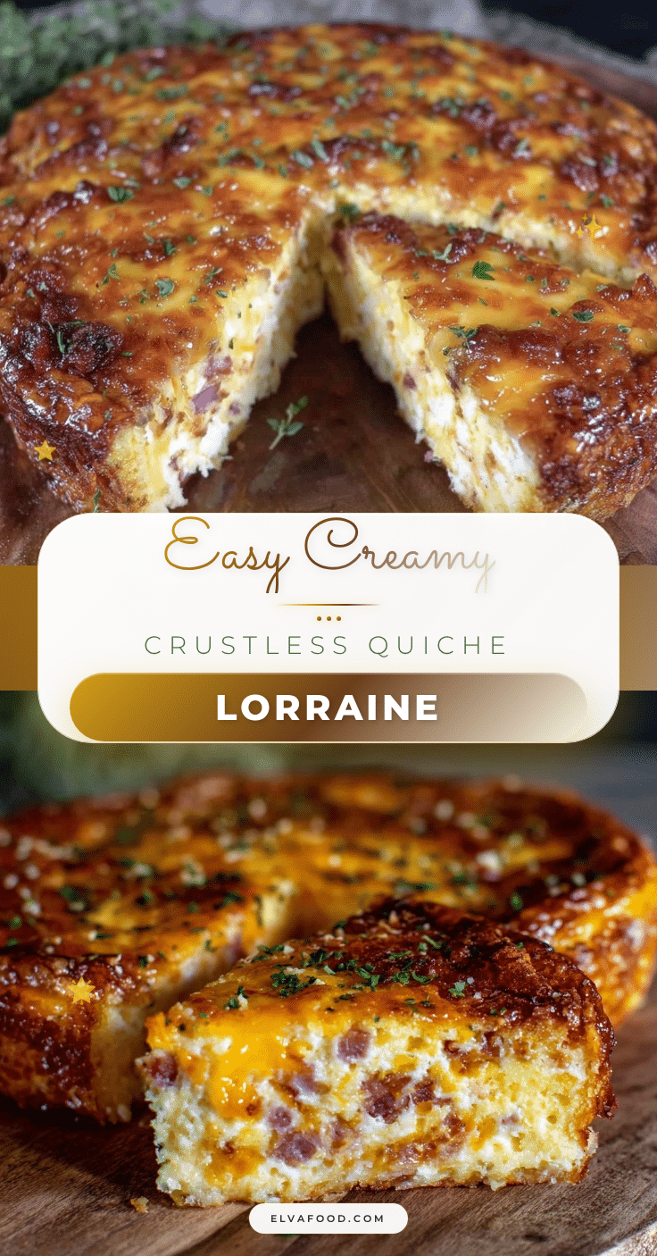 creamy crustless quiche lorraine recipe