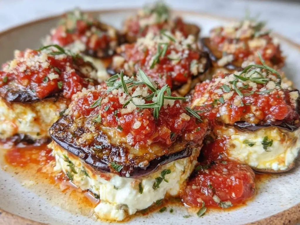 creamy eggplant rollatini - featured image