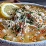 creamy Greek lemon chicken soup - featured image