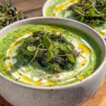 creamy pea and mint soup - featured image