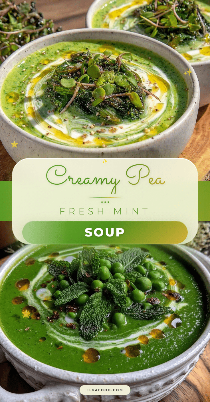 creamy pea and mint soup recipe