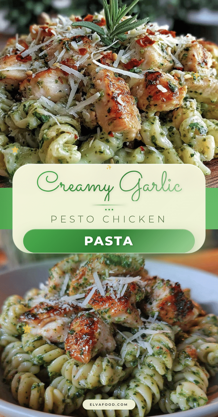 creamy pesto chicken pasta recipe