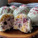 creamy raspberry white chocolate truffles - featured image