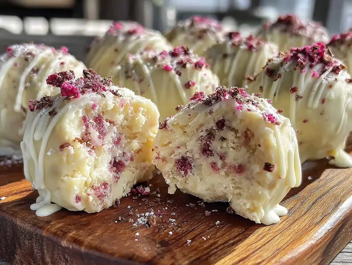 creamy raspberry white chocolate truffles preparation steps