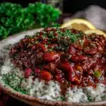 creamy red beans and rice - featured image