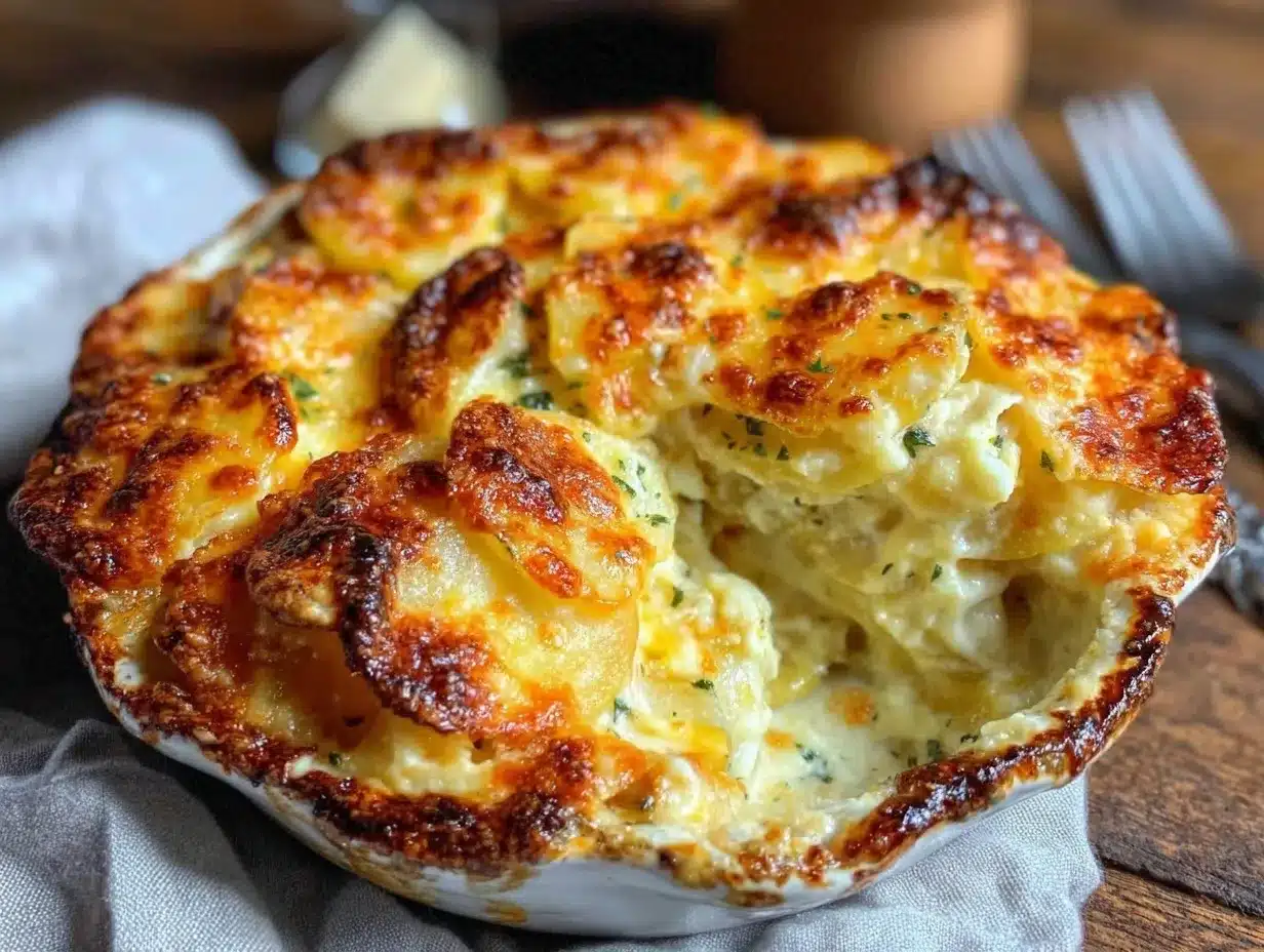 creamy scalloped potatoes with gruyere cheese preparation steps