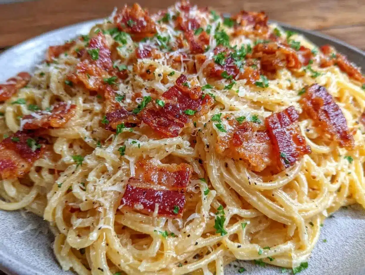 creamy spaghetti carbonara preparation steps