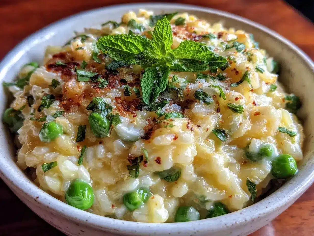 creamy spring pea risotto preparation steps